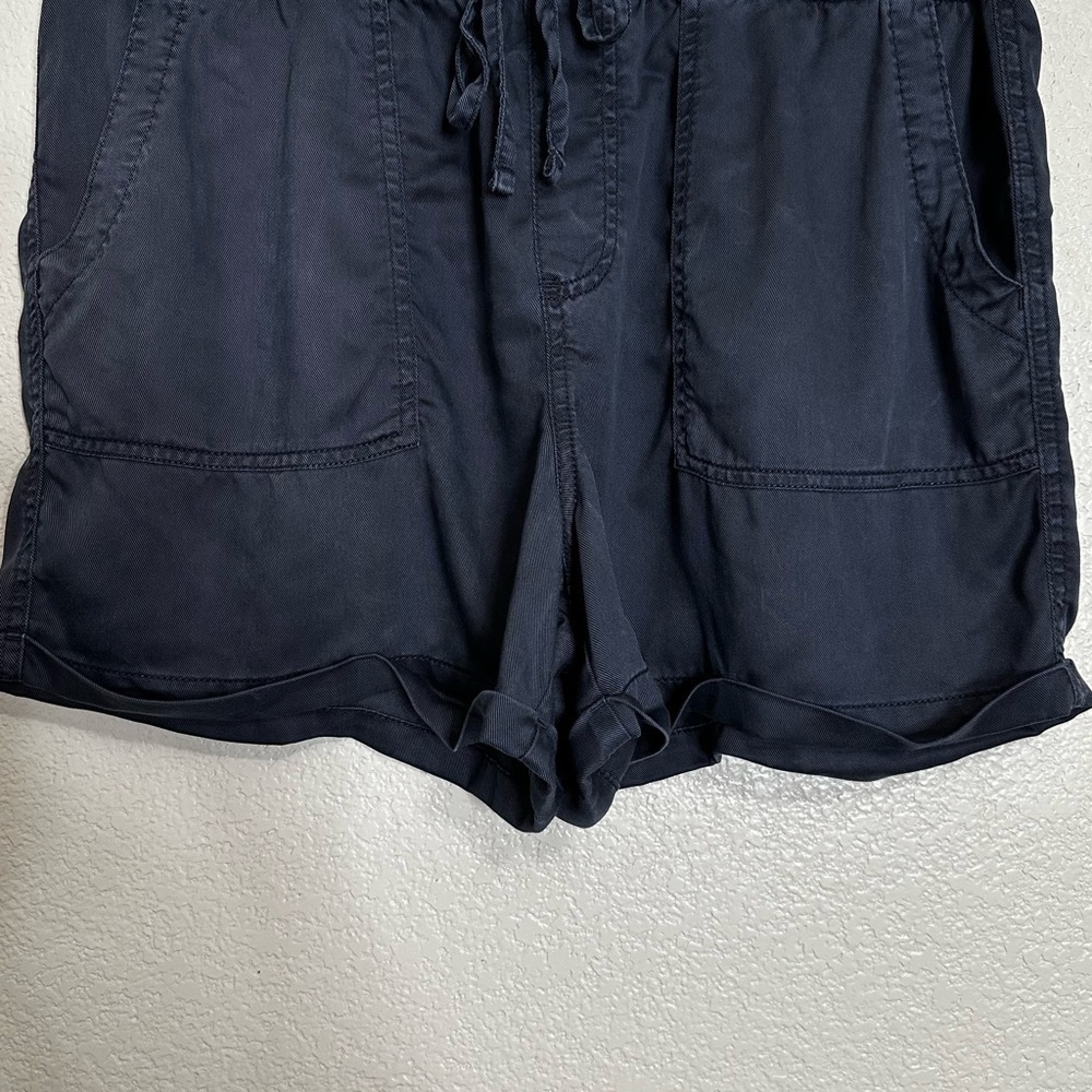 GAP 100% Lyocell Midnight Blue Pull On Drawstring Shorts, Sz Large - Picture 5 of 12